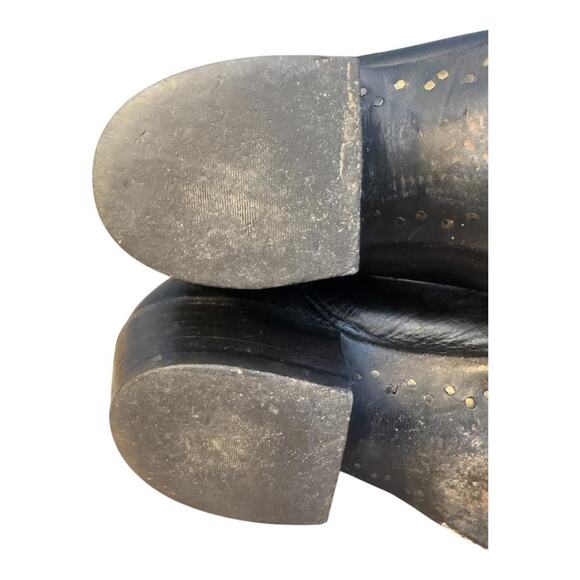 Lucchese 2000 Black Calfskin Cowboy Boot Men size 9.5 2E Wide - Picture 11 of 12